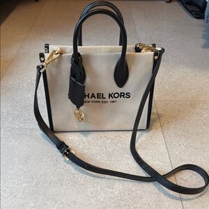 Michael Kors Black and Tan Satchel